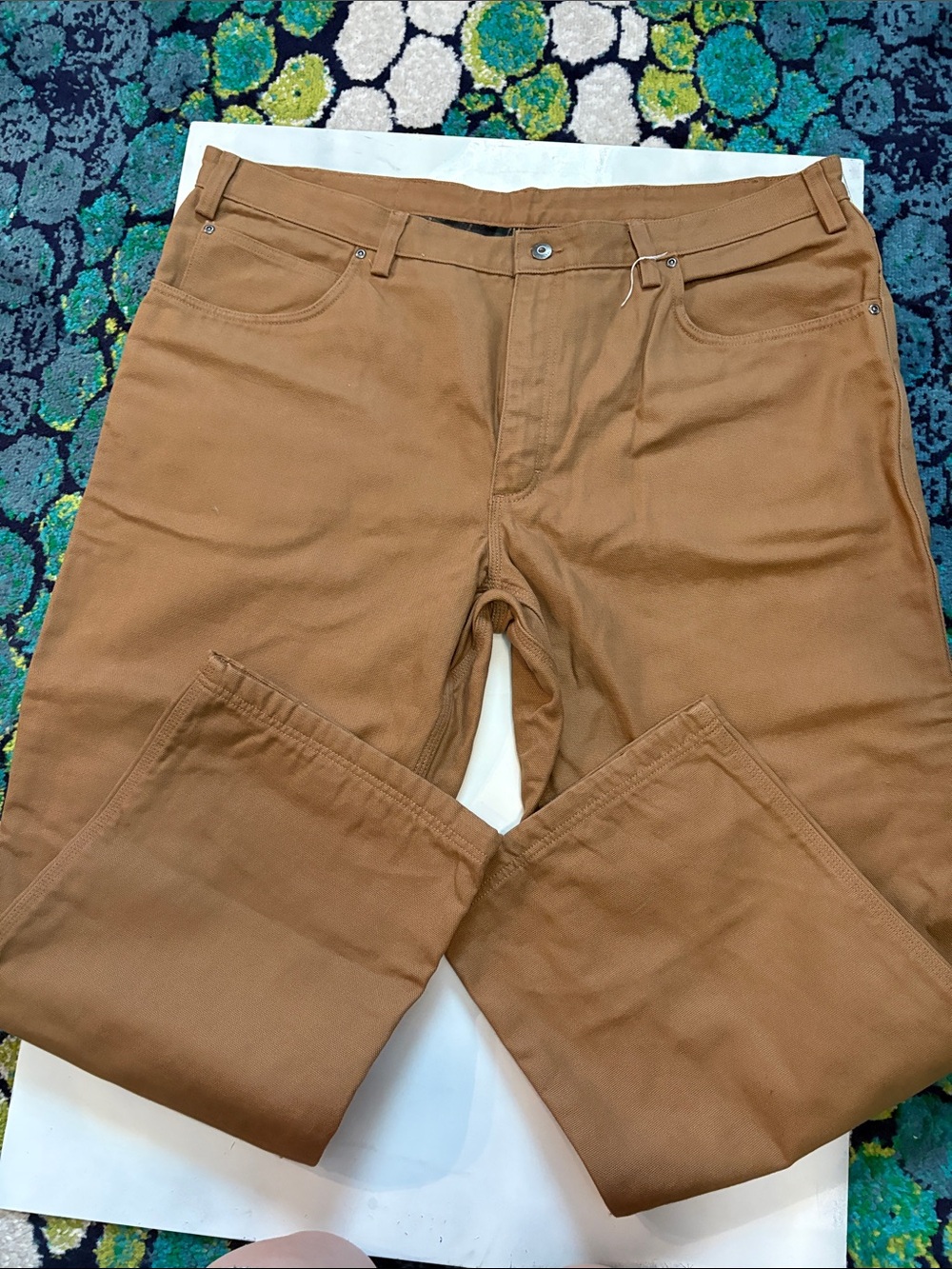 Duluth Trading Co Brown Rugged Men's Lined Work Pants 46” x 30”